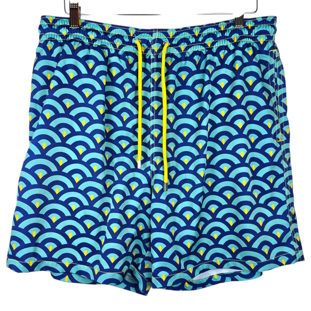 Capelle Miami 5.5" Clouds Lined Swim Short Trunks Mens XL Blue Gym Hybrid